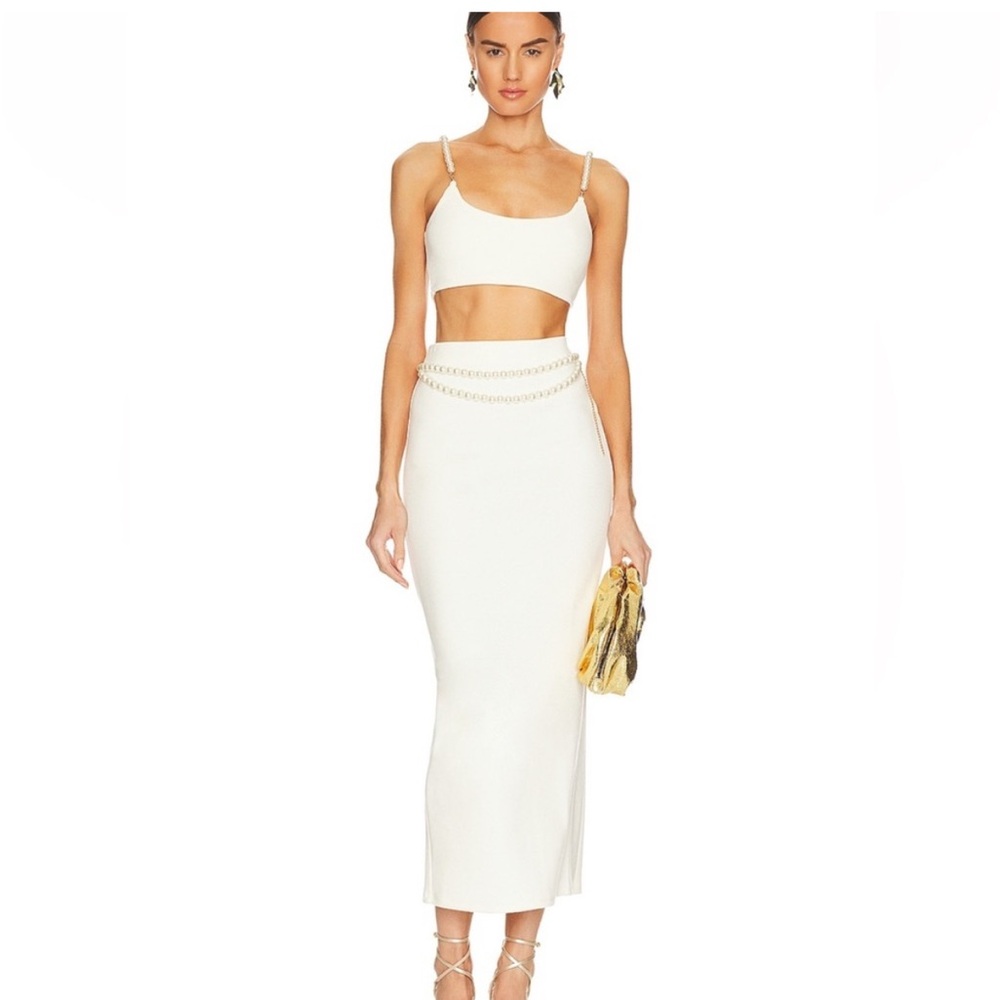 Chic Lovers + Friends White Two-Piece Set